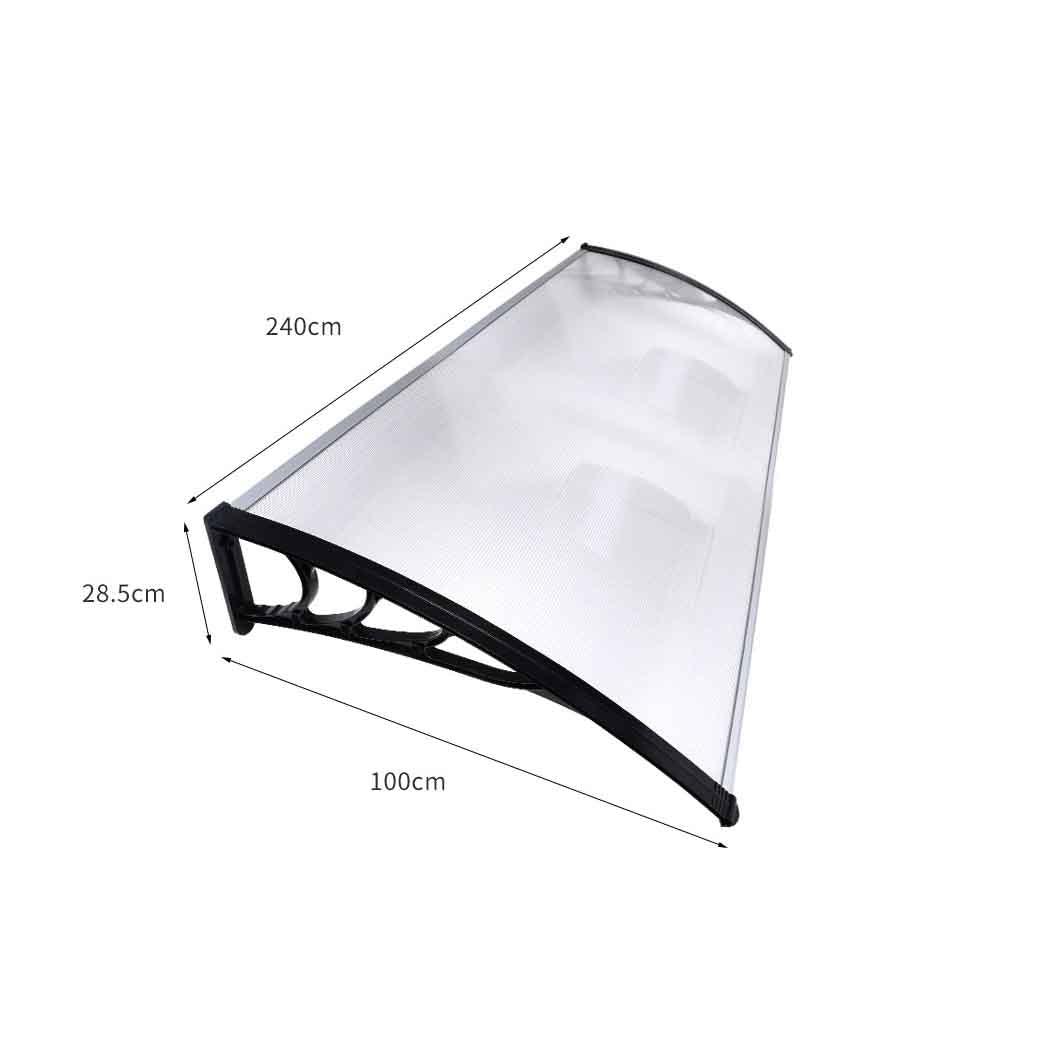 Door Window Awning Outdoor Canopy UV Patio Sun Shield Rain Cover DIY 1M X 2.4M Deals499