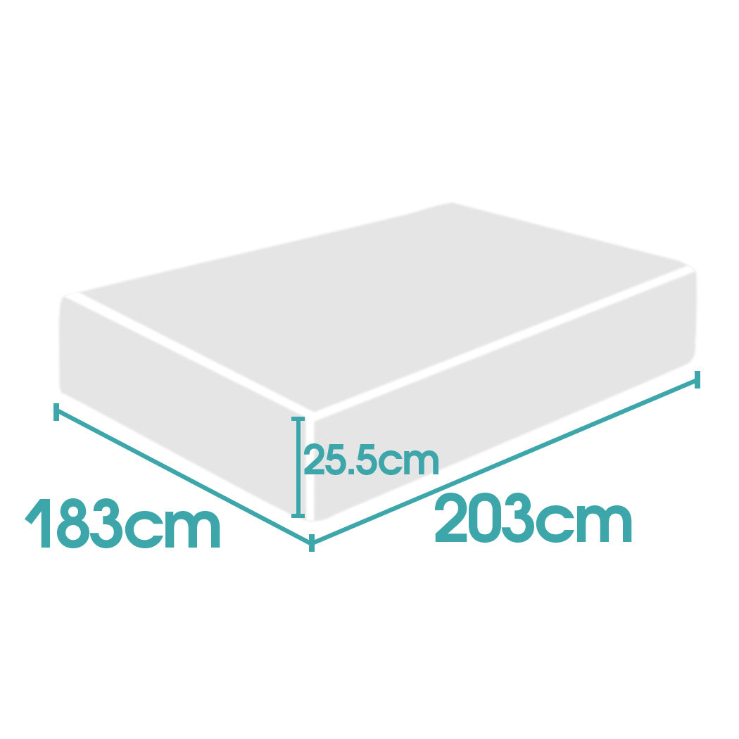 DreamZ Memory Foam Mattress Topper 25cm Comfort Washable Cover King Deals499