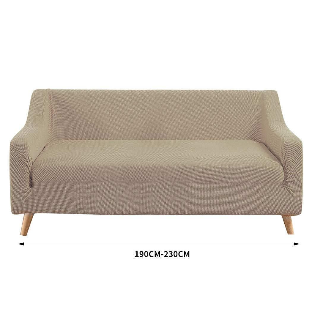 Couch Stretch Sofa Lounge Cover Protector Slipcover 3 Seater Sand Deals499