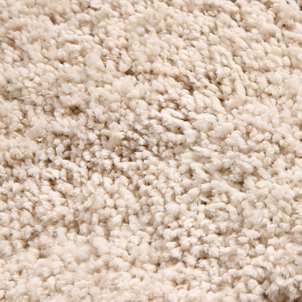 Ultra Soft Anti Slip Rectangle Plush Shaggy Floor Rug in Beige Colour 160x225cm Deals499
