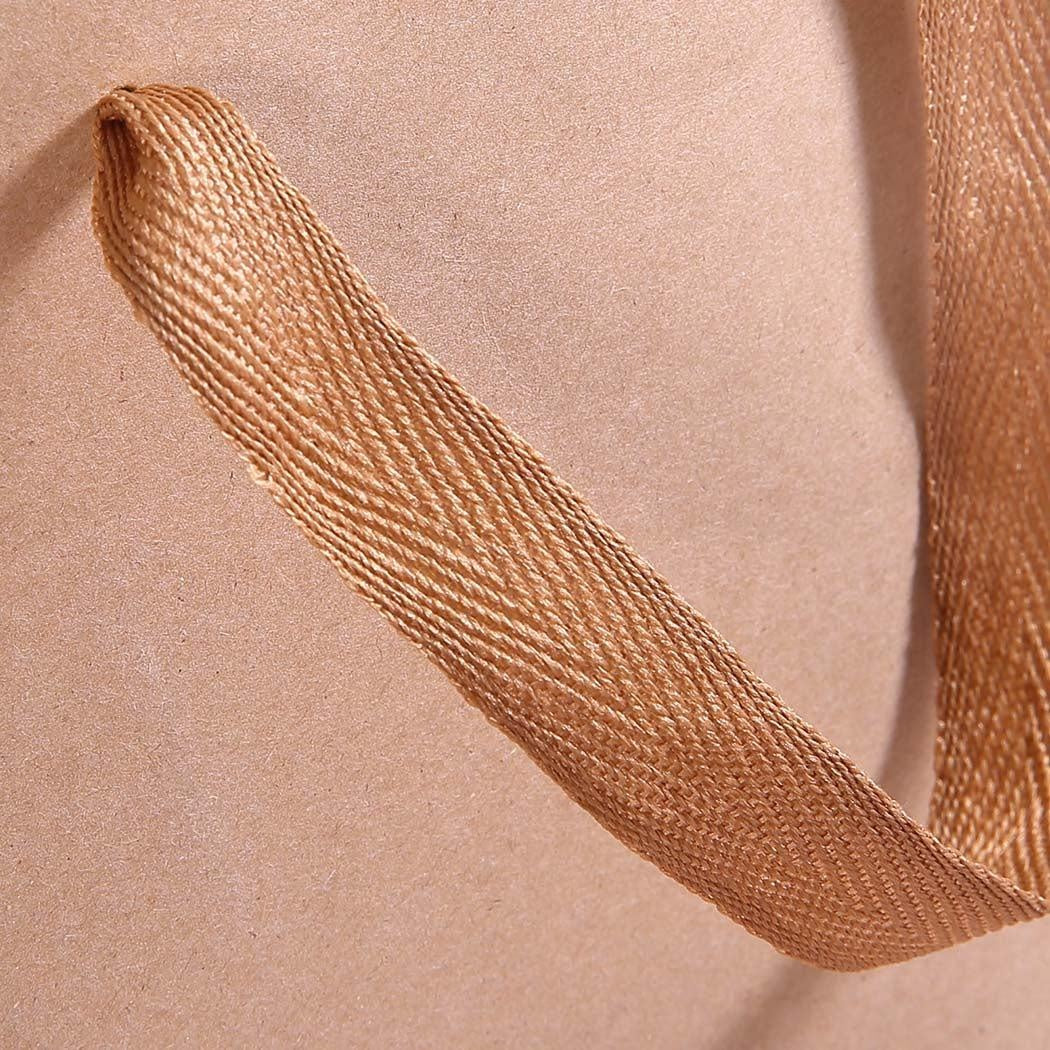 50x Brown Paper Bag Kraft Eco Recyclable Gift Carry Shopping Retail Bags Handles Deals499