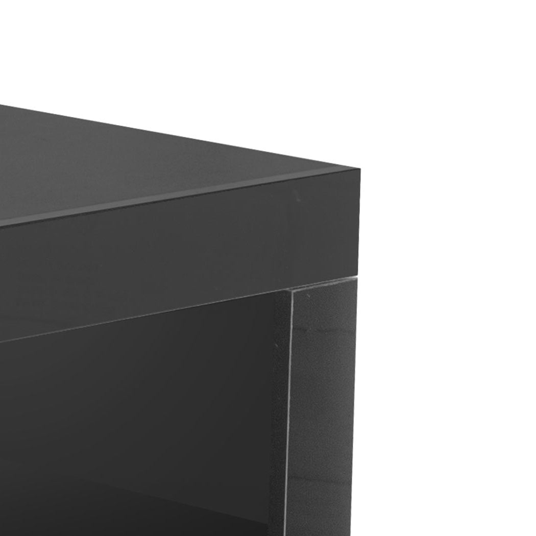 Levede Buffet Sideboard Storage Cabinet Modern High Gloss Furniture LED Black Deals499