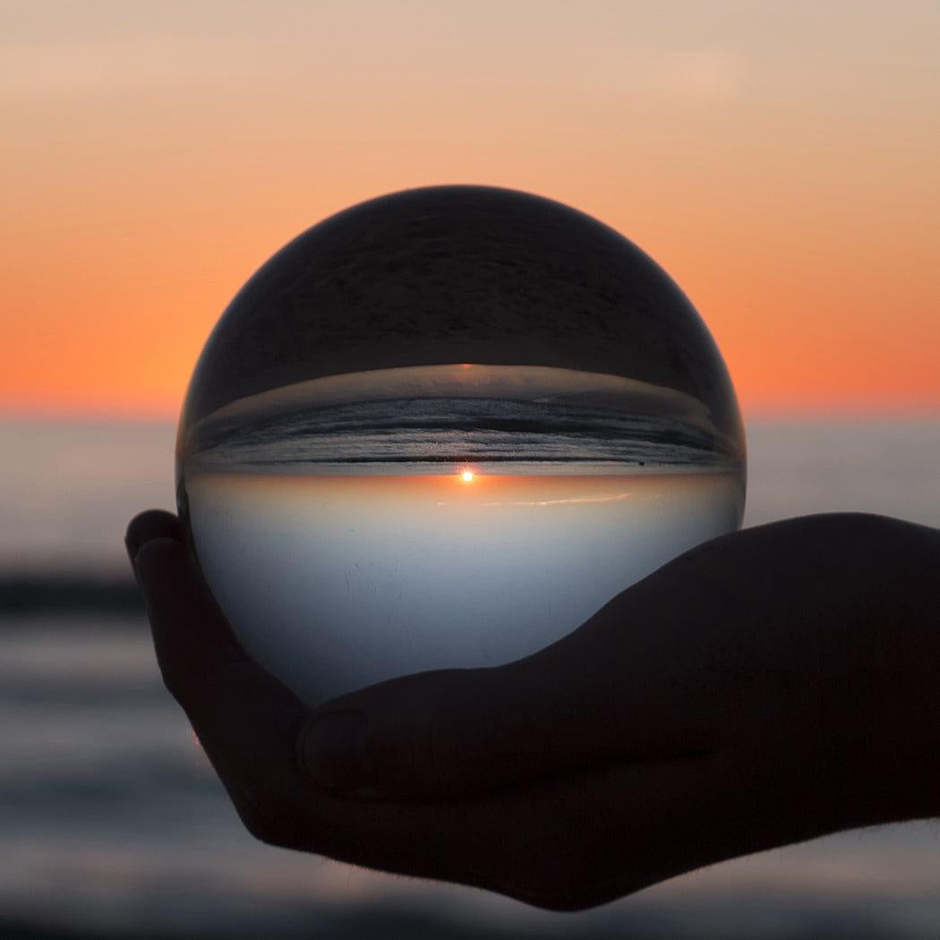 Clear Glass Healing Crystal Ball Sphere Photography Props Lens ball Decor Gifts Deals499