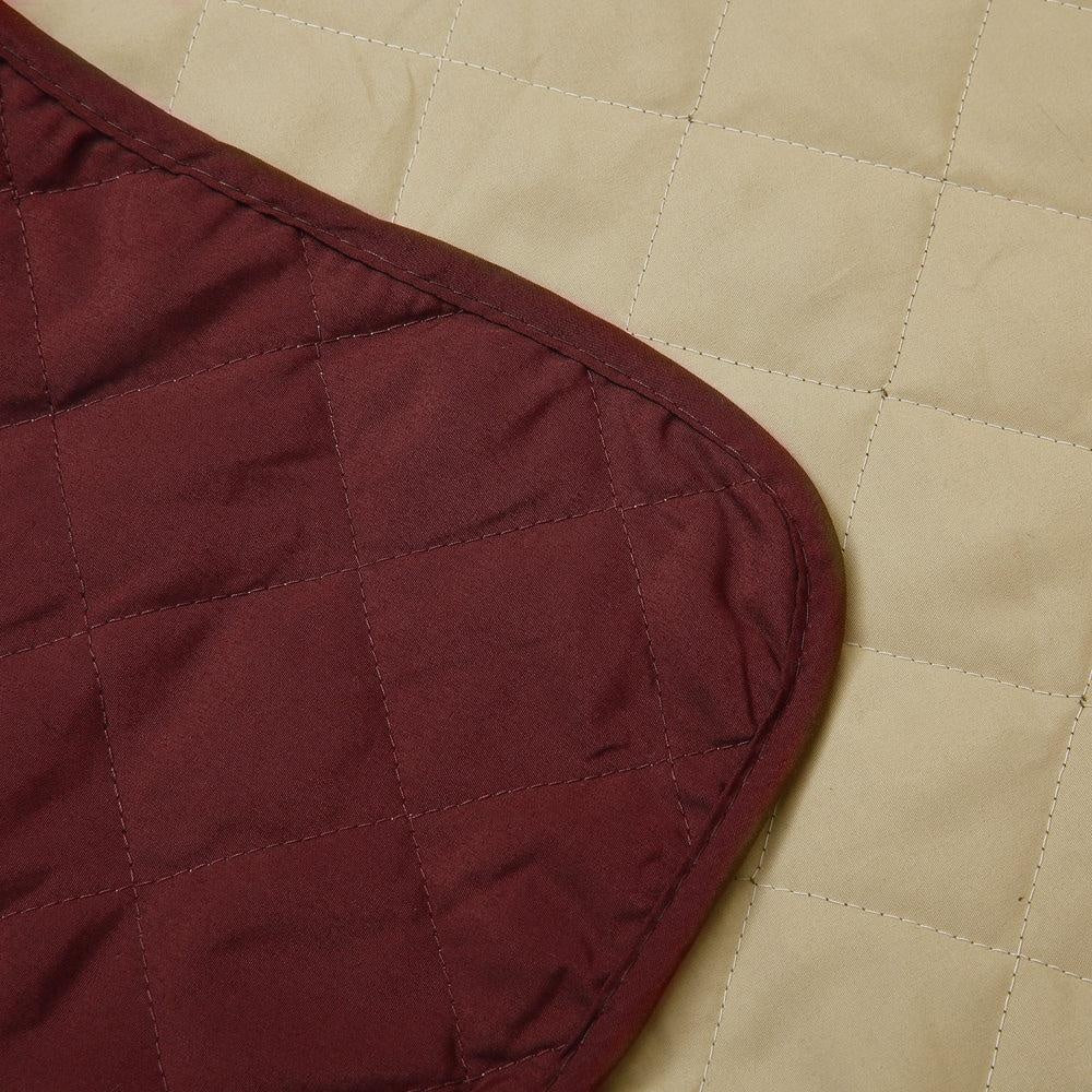 Sofa Cover Couch Lounge Protector Quilted Slipcovers Waterproof Beige and Khaki 165cm x 190cm Deals499