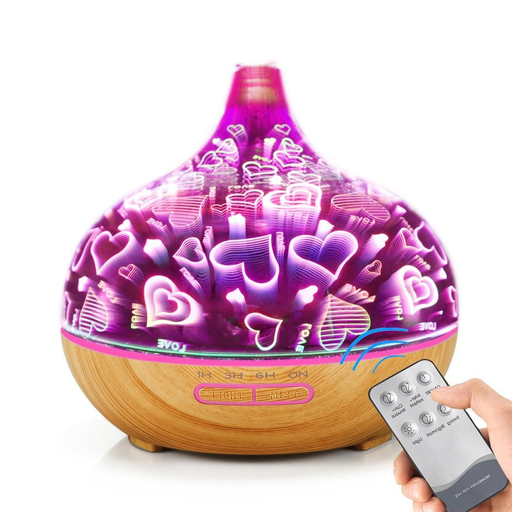 Aroma Diffuser Aromatherapy Ultrasonic Humidifier Essential Oil Purifier Heart Deals499