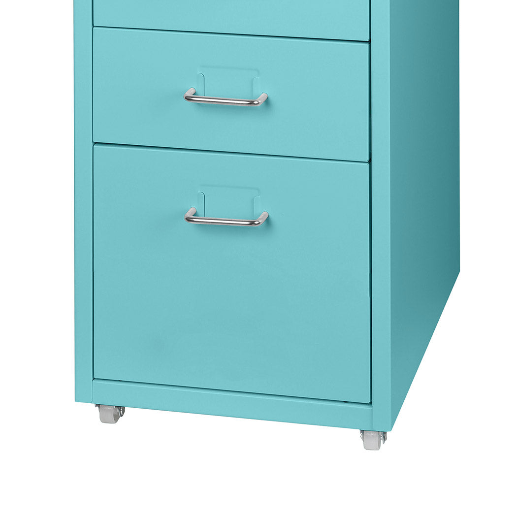 5 Drawers Portable Cabinet Rack Storage Steel Stackable Organiser Stand Blue Deals499