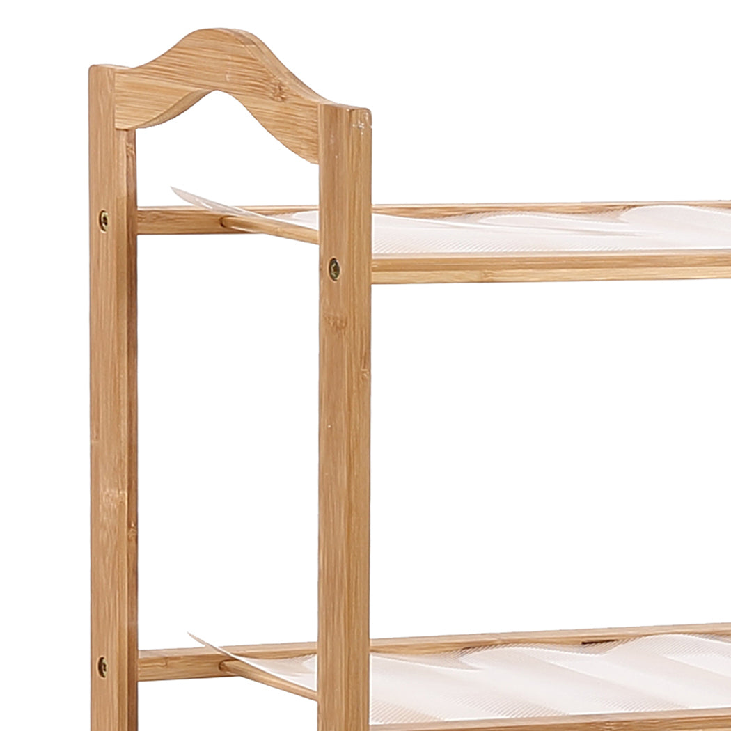 Levede Bamboo Shoe Rack Storage Wooden Organizer Shelf Stand 5 Tiers Layers 90cm Deals499
