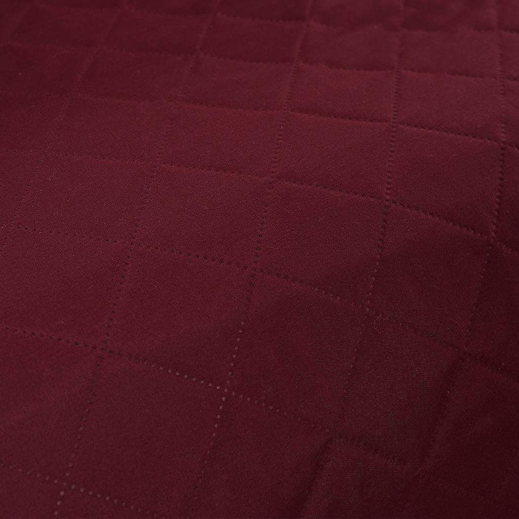 Sofa Cover Couch Lounge Protector Quilted Slipcovers Waterproof Wine 335cm x 218cm Deals499
