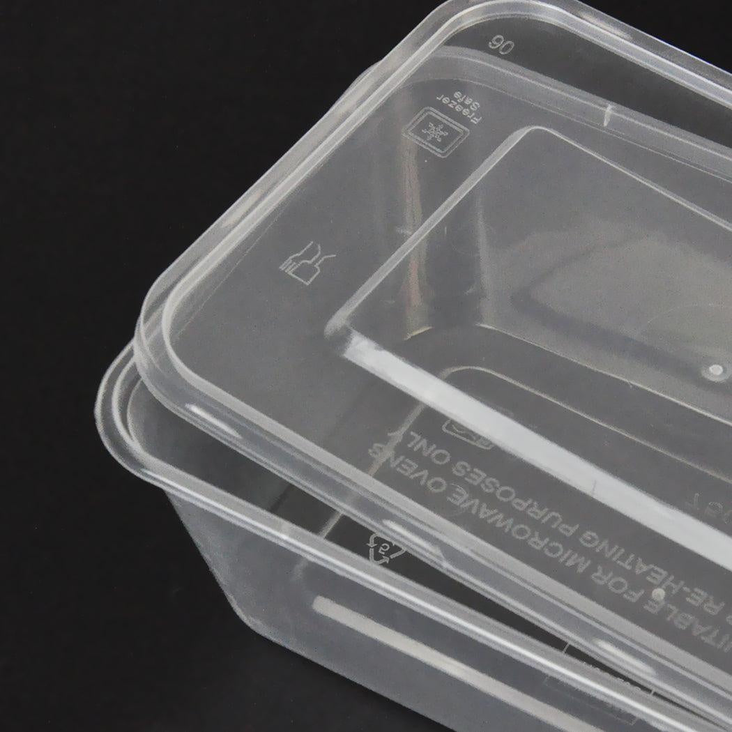 1000 Pcs 1000ml Take Away Food Platstic Containers Boxes Base and Lids Bulk Pack Deals499