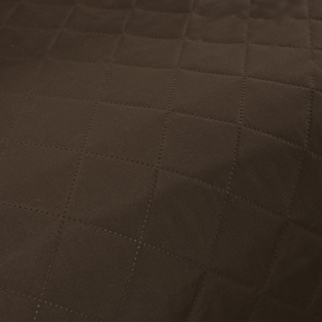 Sofa Cover Couch Lounge Protector Quilted Slipcovers Waterproof Coffee 173cm x 200cm Deals499