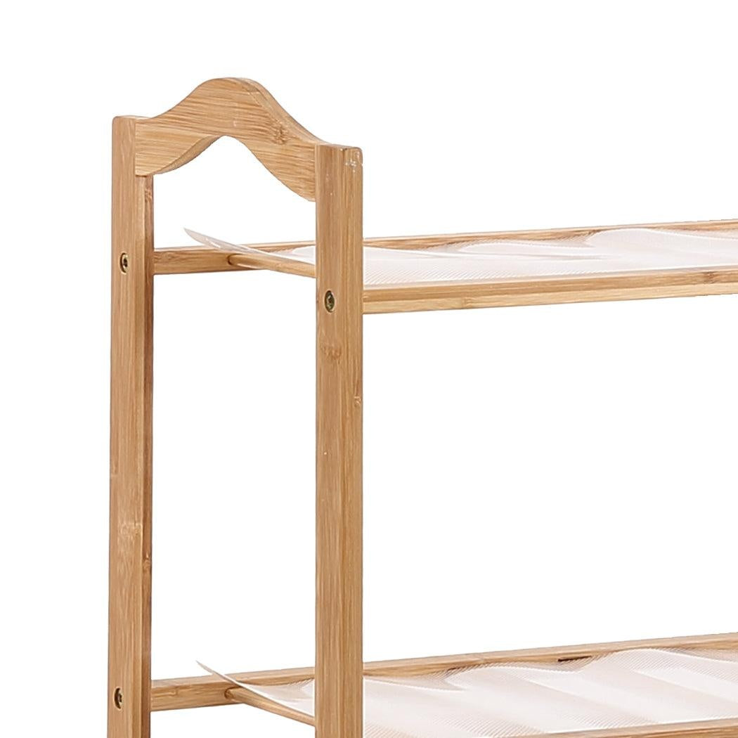 Levede Bamboo Shoe Rack Storage Wooden Organizer Shelf Stand 3 Tiers Layers 80cm Deals499