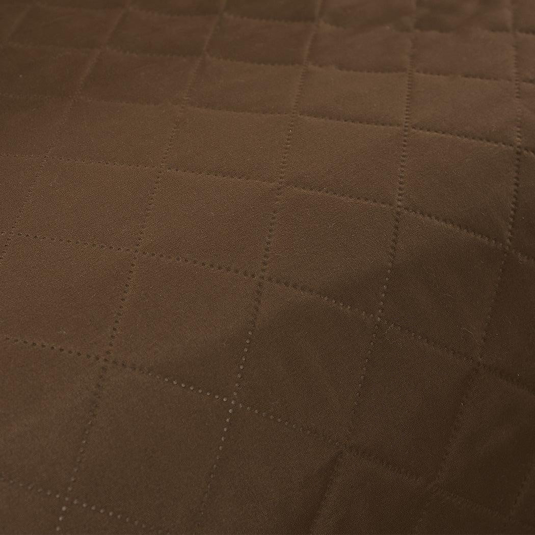 2 Seater Sofa Covers Quilted Couch Lounge Protectors Slipcovers Brown Deals499