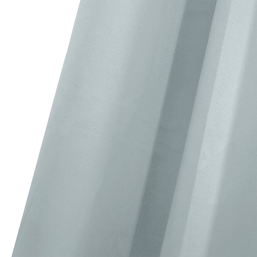 2x Blockout Curtains Panels 3 Layers Eyelet Room Darkening 240x230cm Green Deals499