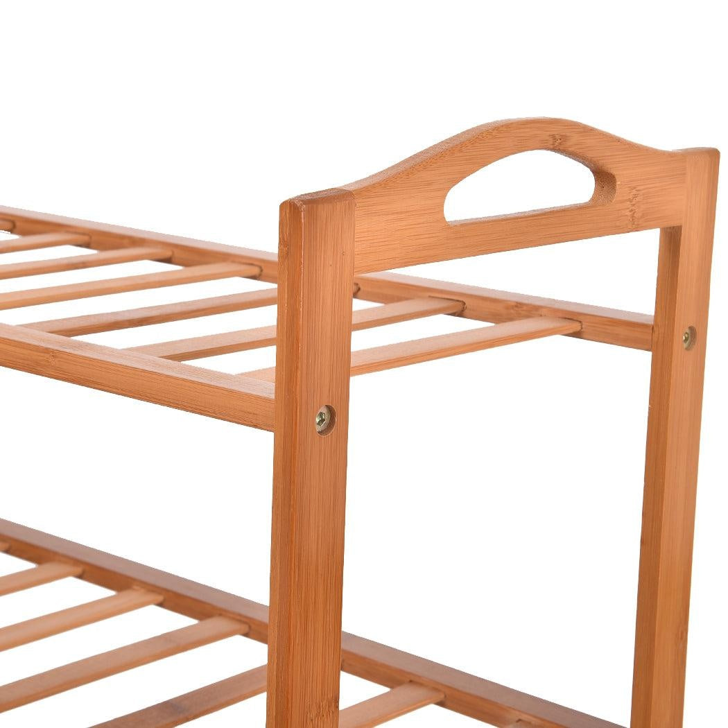 2x Levede 4 Tier Bamboo Shoe Rack Shoes Organizer Storage Shelves Stand Shelf Deals499