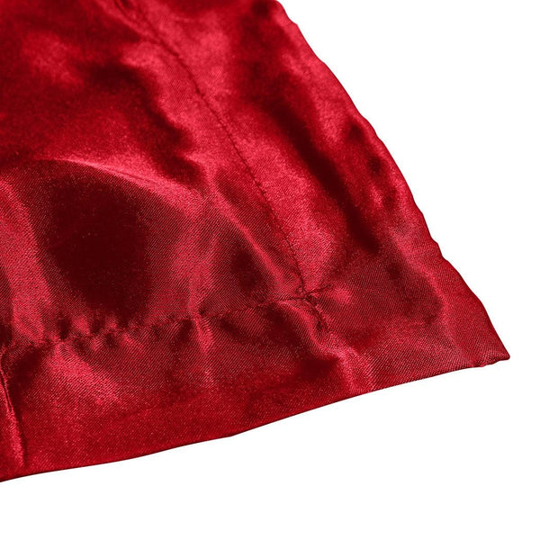 DreamZ Silk Satin Quilt Duvet Cover Set in Single Size in Burgundy Colour Deals499