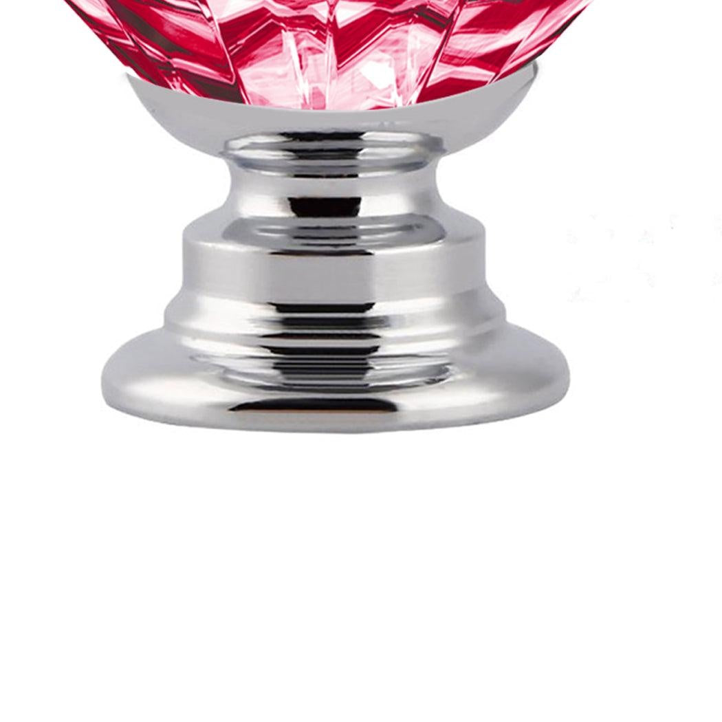 10 Pcs 30mm Red Diamond Shape Glass Door Knob Drawer Cabinet Handle Deals499