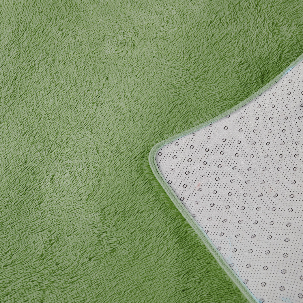 Designer Soft Shag Shaggy Floor Confetti Rug Carpet Home Decor 300x200cm Green Deals499
