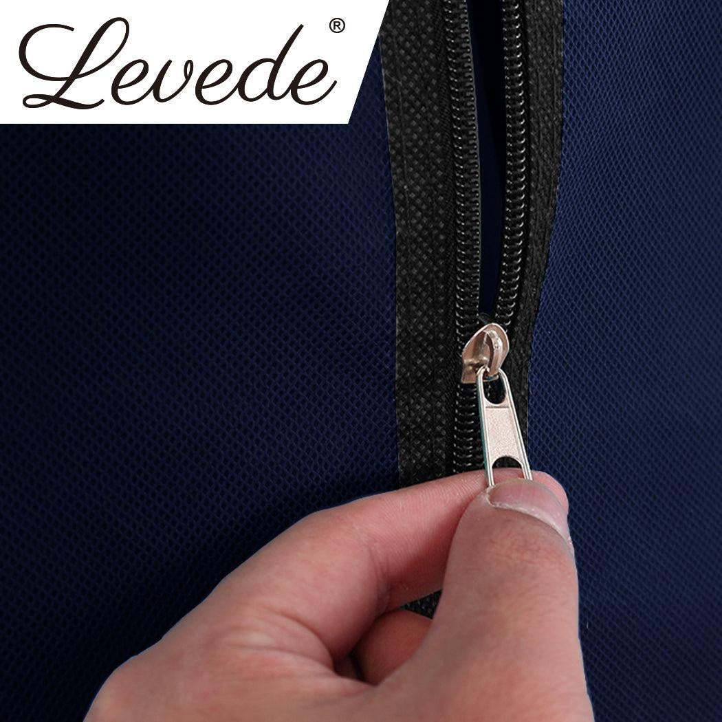 Levede Portable Wardrobes Shoe Rack Clothes Cabinet Closet Storage Navy Blue Deals499
