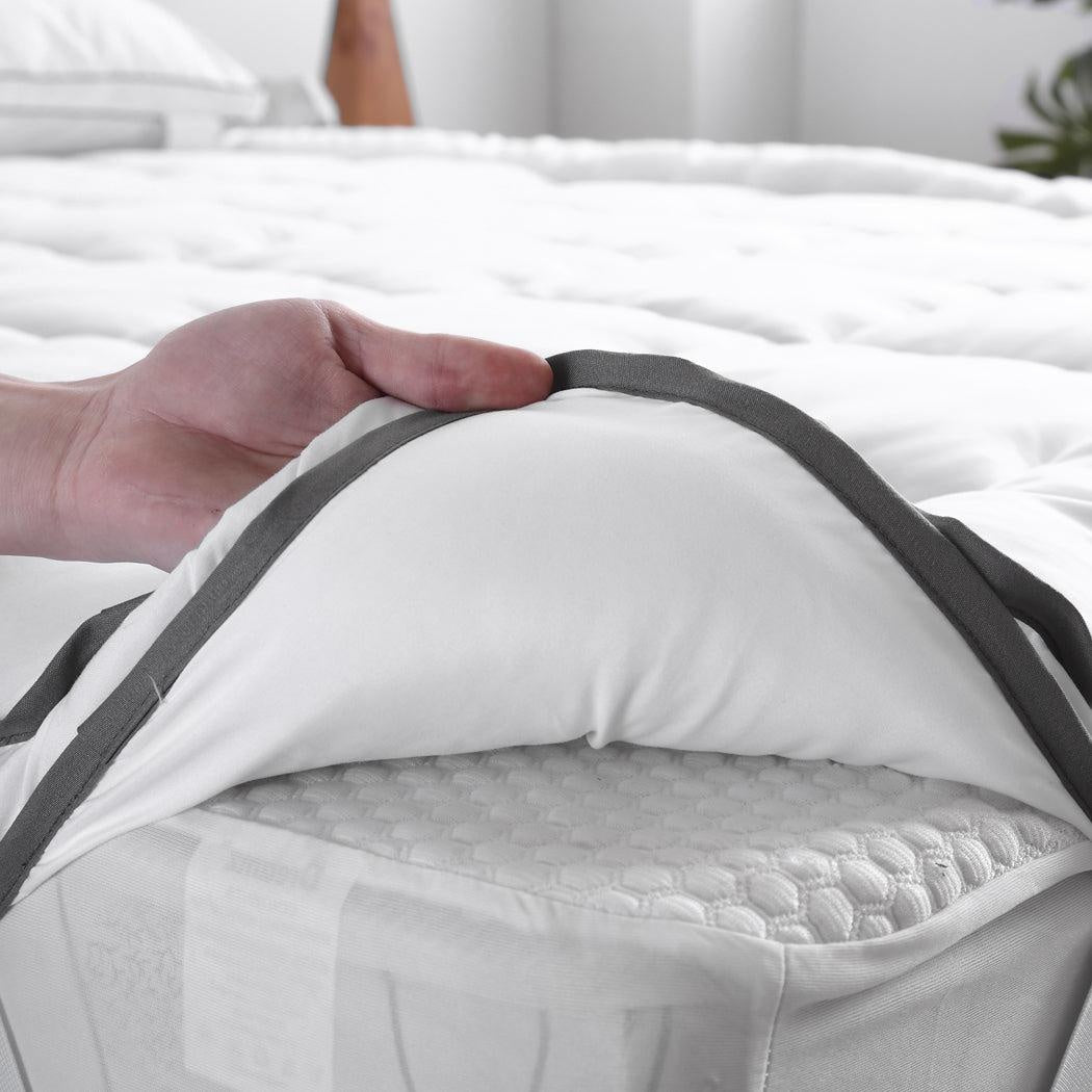 DreamZ Bedding Luxury Pillowtop Mattress Topper Mat Pad Protector Cover Single Deals499