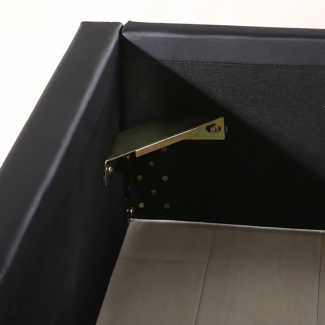 Levede Bed Frame Gas Lift Premium Leather Base Mattress Storage Double Black Deals499