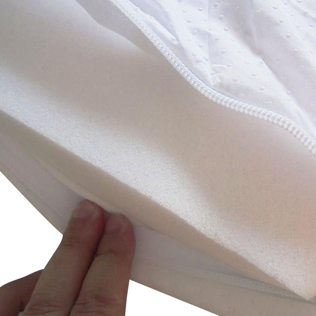 DreamZ 7cm Memory Foam Bed Mattress Topper Polyester Underlay Cover Queen Deals499