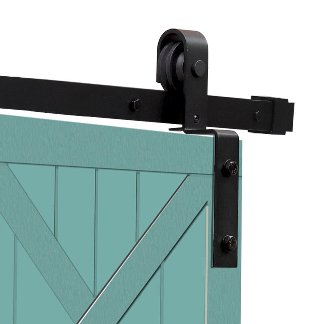 Sliding Barn Door Hardware Track Double Overlap Classic Kits 2.44M Deals499