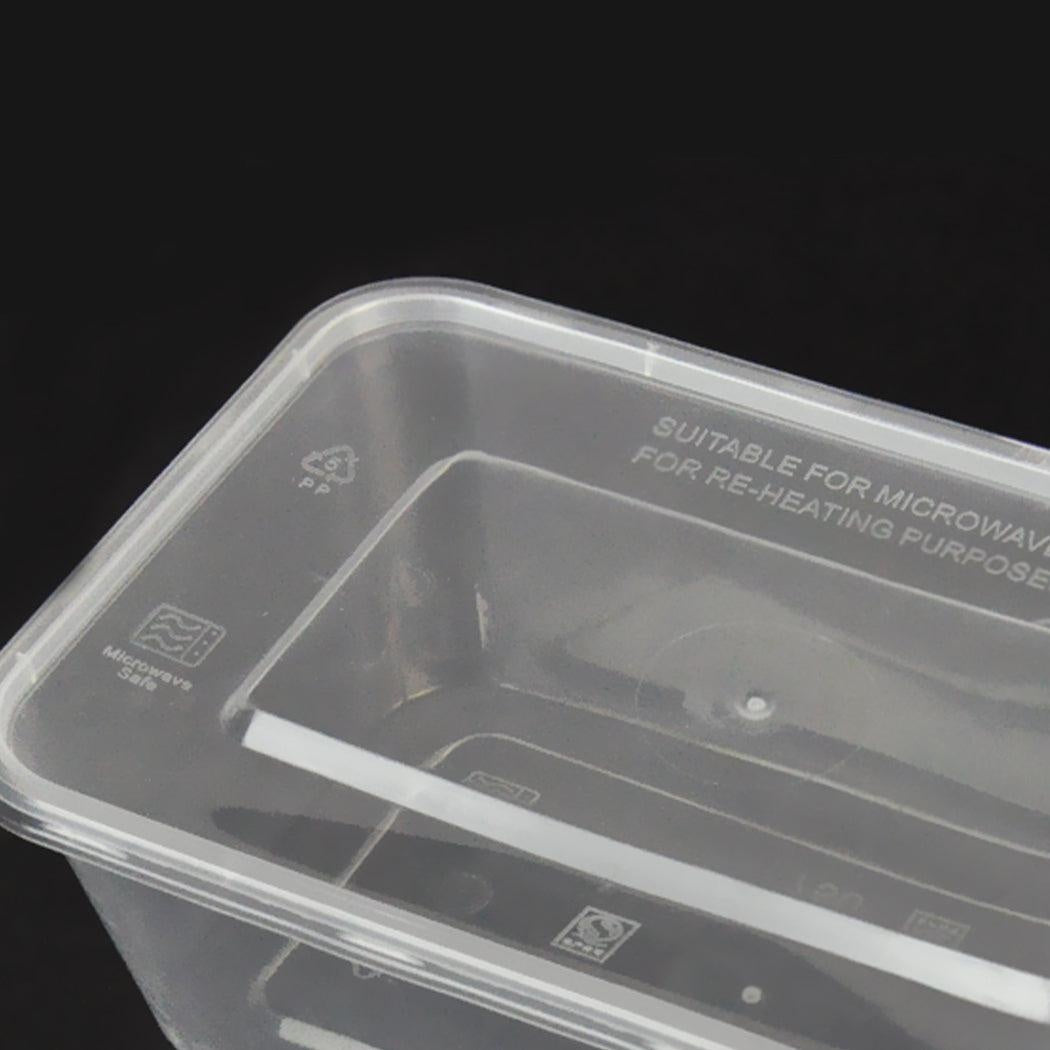 100 Pcs 1000ml Take Away Food Platstic Containers Boxes Base and Lids Bulk Pack Deals499