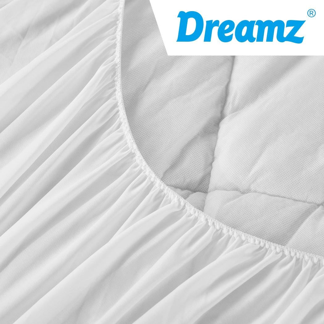 Dreamz Bamboo Pillowtop Mattress Topper Protector Waterproof Cover King Single Deals499