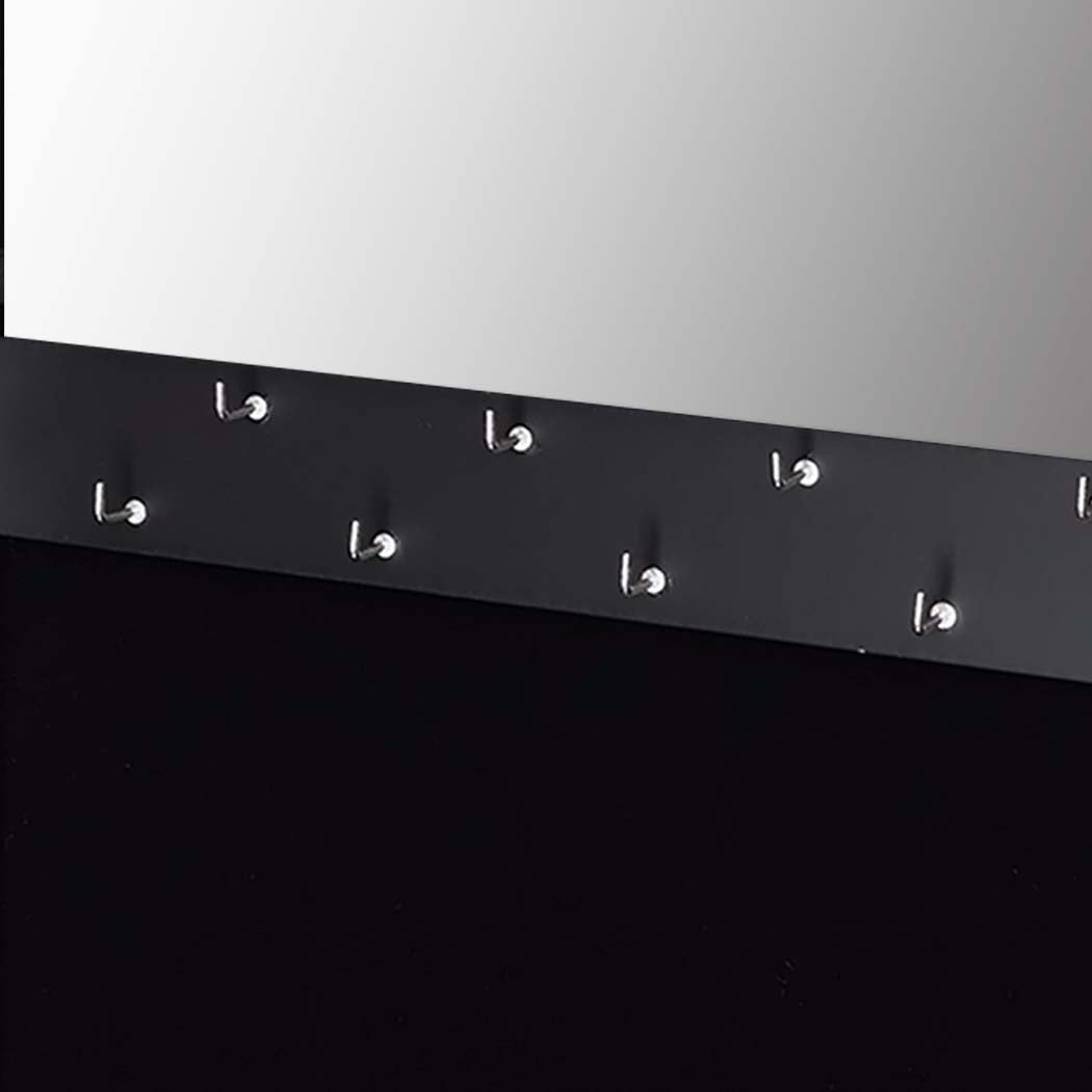 Levede Mirror Jewellery Cabinet Makeup Storage Jewelry Organiser Box Tall Black Deals499