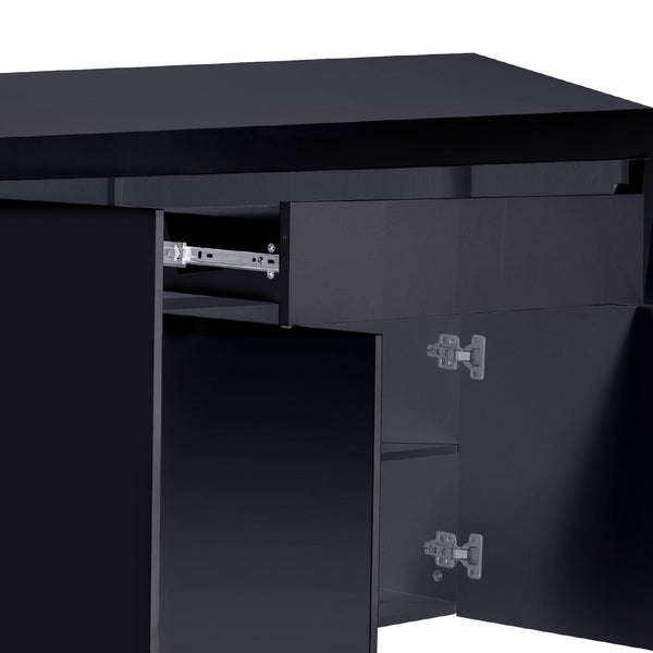 Levede Buffet Sideboard Cabinet High Gloss Storage Modern Doors Cupboard Black Deals499