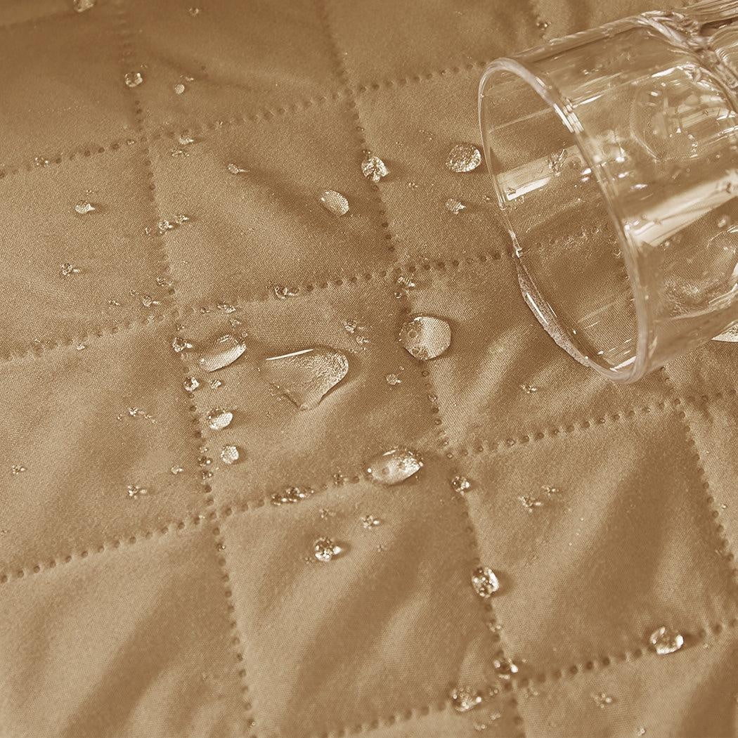 Sofa Cover Couch Lounge Protector Quilted Slipcovers Waterproof Ginger 335cm x 218cm Deals499