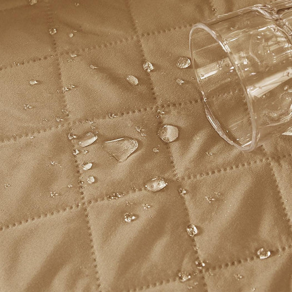Sofa Cover Couch Lounge Protector Quilted Slipcovers Waterproof Ginger 335cm x 218cm Deals499