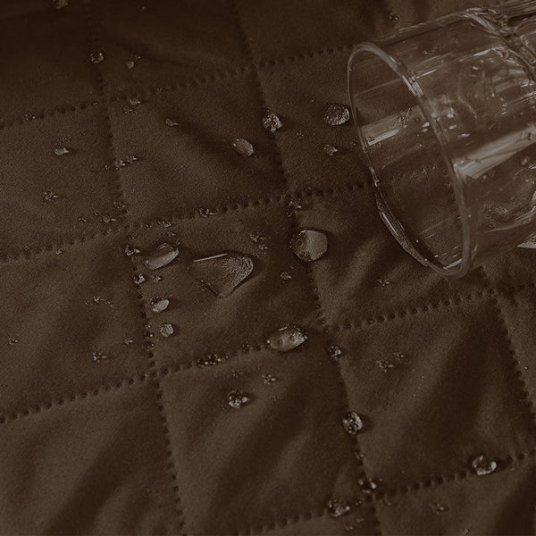 Sofa Cover Couch Lounge Protector Quilted Slipcovers Waterproof Coffee 335cm x 218cm Deals499
