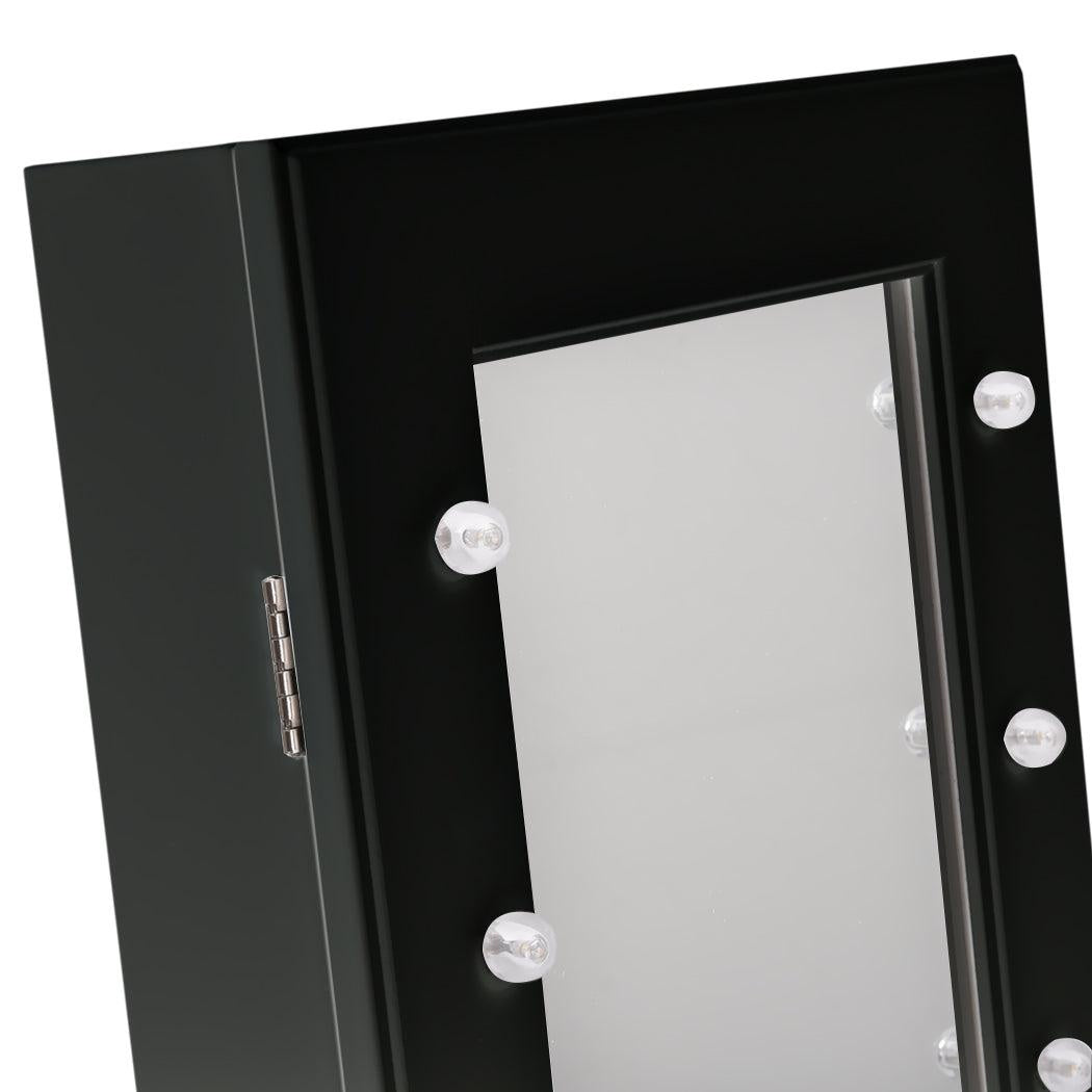 Levede Mirror Jewellery Cabinet Two Doors Makeup Storage Jewelry Organiser Box Deals499