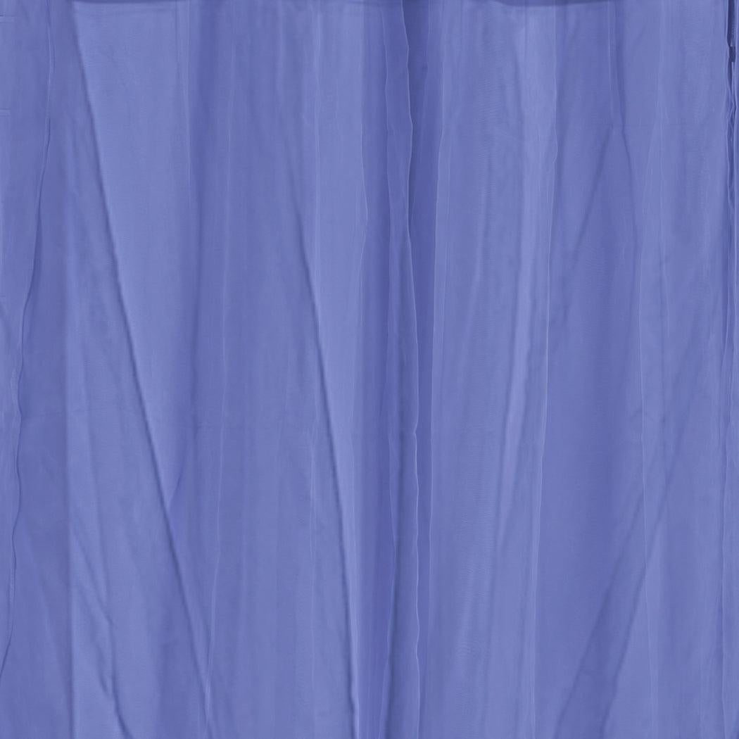 2x Blockout Curtains Panels 3 Layers with Gauze Room Darkening 140x244cm Navy Deals499