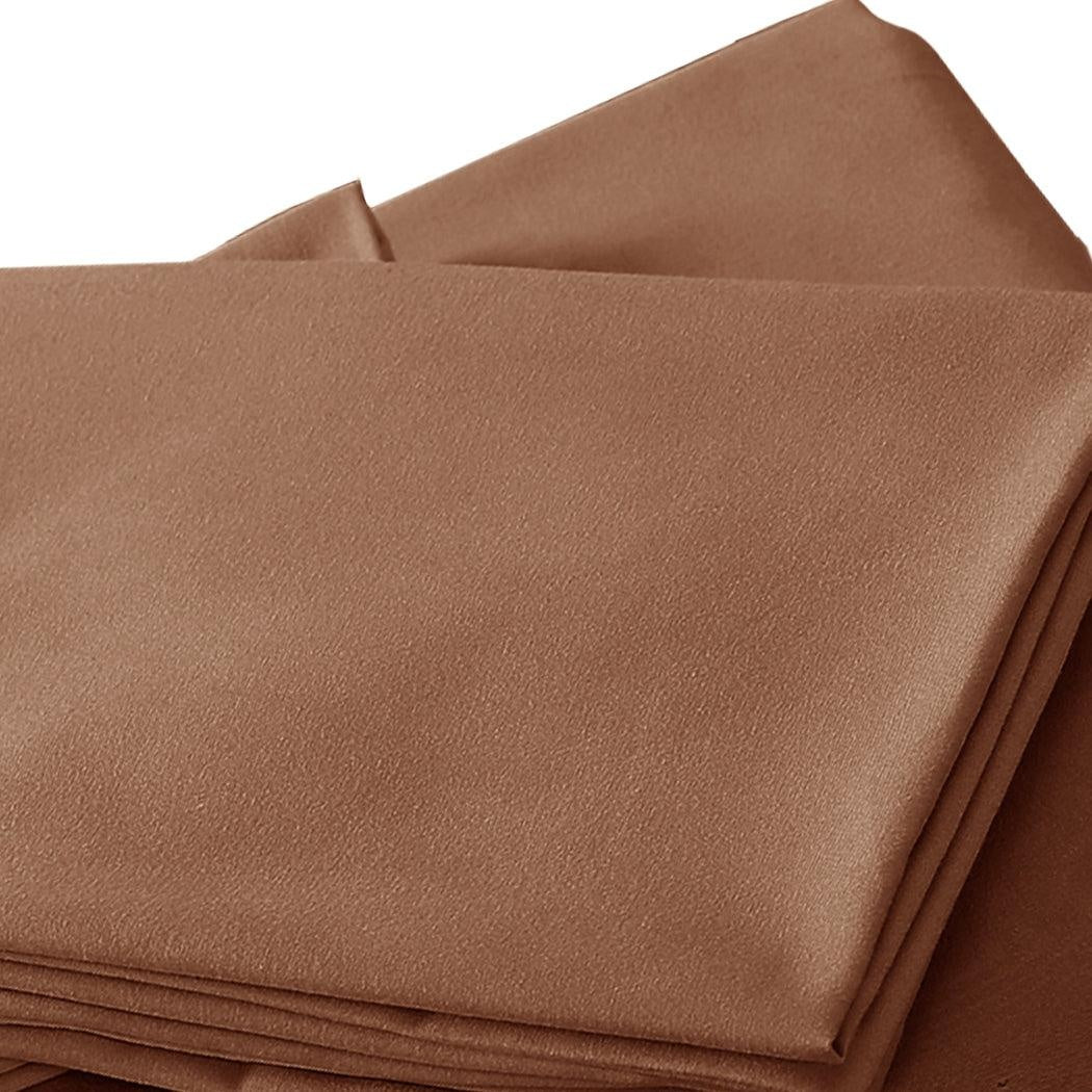 DreamZ Ultra Soft Fitted Bed Sheet with one Pillow Case King Single Chocolate Deals499