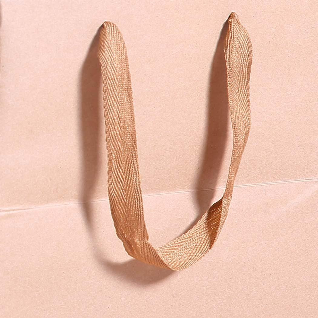 50x Brown Paper Bag Kraft Eco Recyclable Gift Carry Shopping Retail Bags Handles Deals499