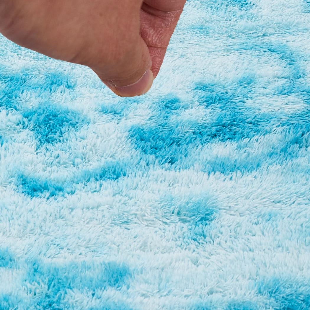 Floor Rug Shaggy Rugs Soft Large Carpet Area Tie-dyed Maldives 80x120cm Deals499