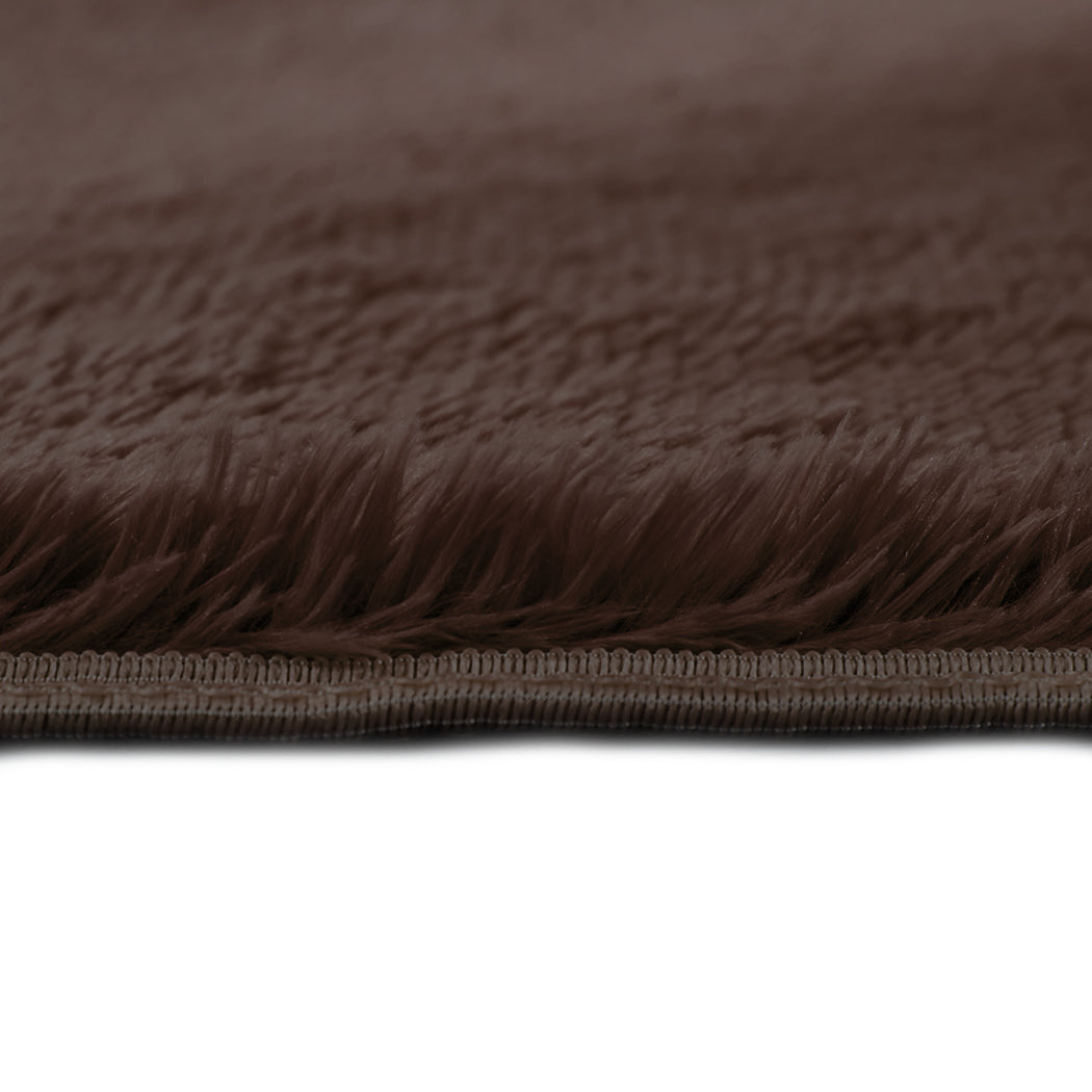 Designer Soft Shag Shaggy Floor Confetti Rug Carpet Home Decor 200x230cm Coffee Deals499