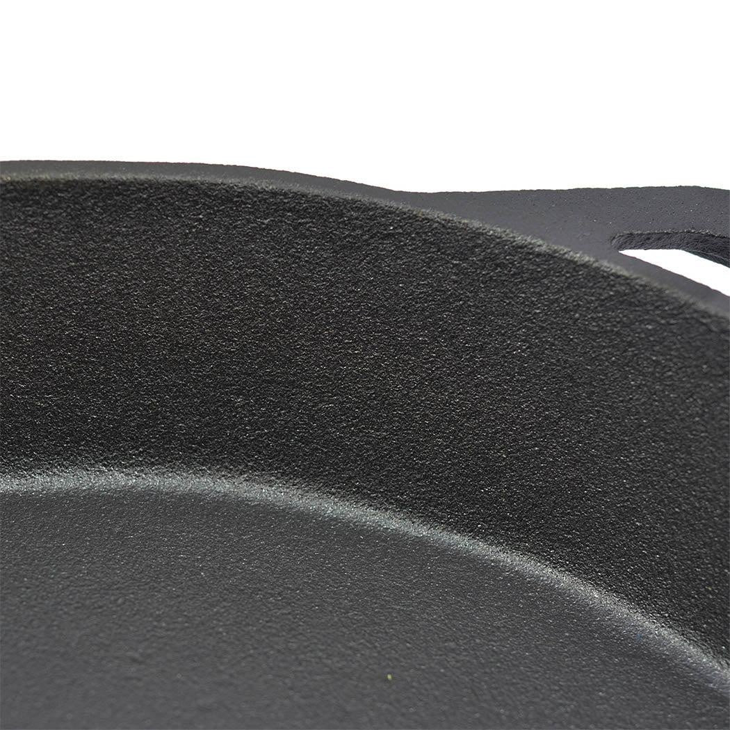 30cm Cast Iron Skillet / Fry Pan 12 Inch Pre Seasoned Oven Safe Cooktop & BBQ Deals499
