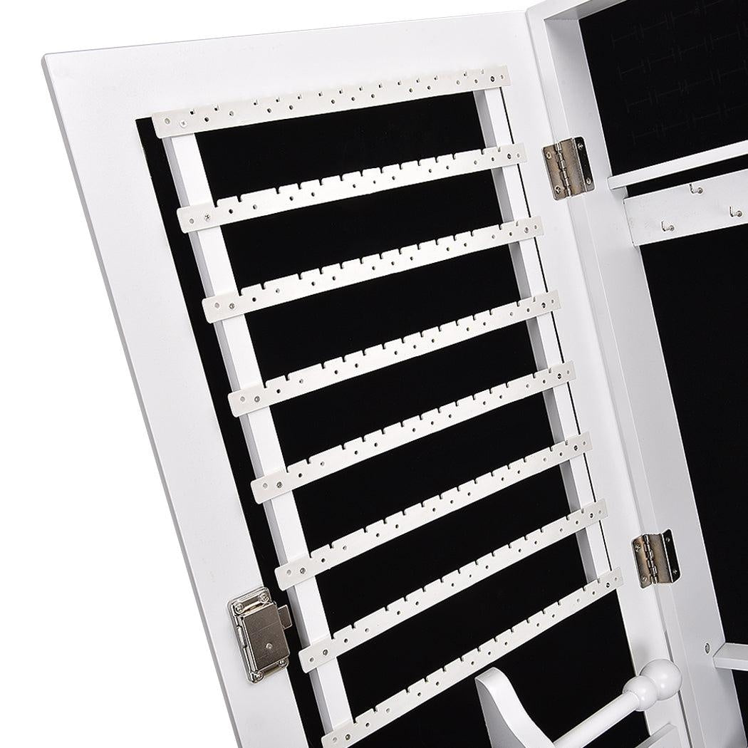 Levede Mirror Jewellery Standing Cabinet Makeup Storage Jewelry Organiser Box Deals499