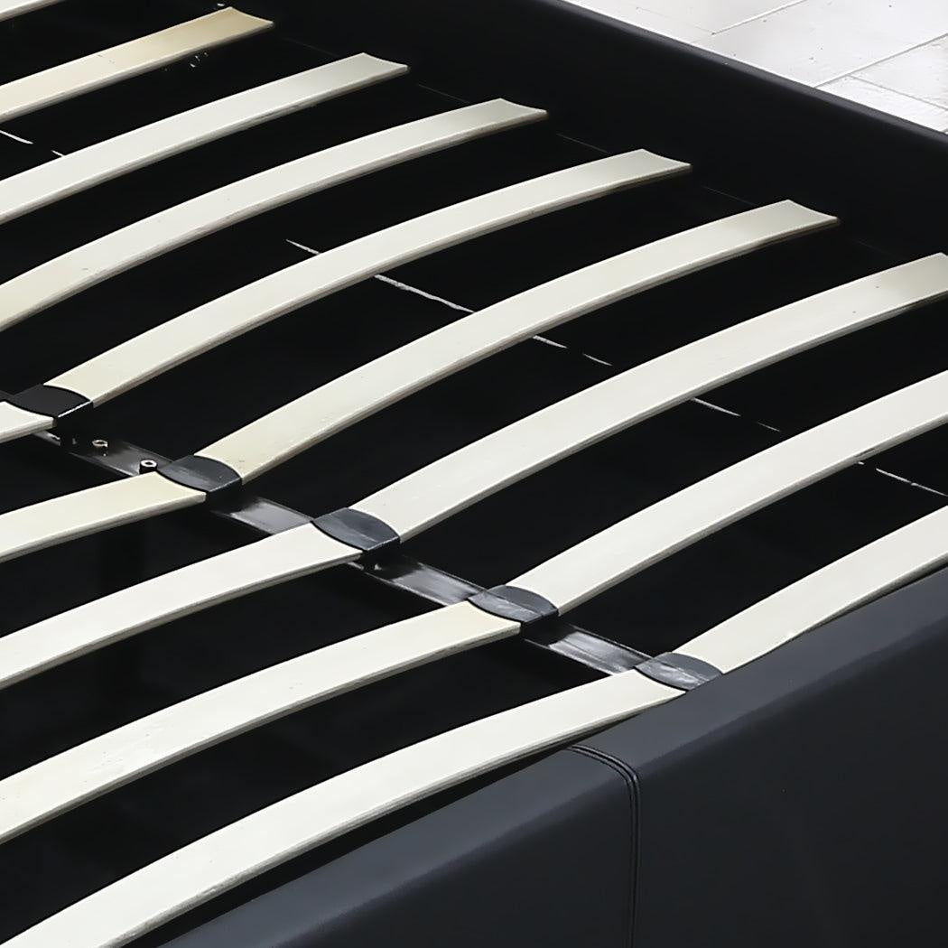 Levede Bed Frame Gas Lift Premium Leather Base Mattress Storage Double Black Deals499