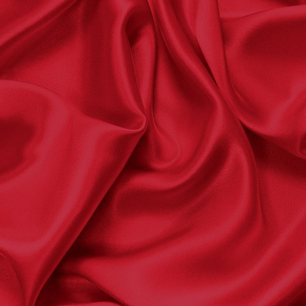 DreamZ Silk Satin Quilt Duvet Cover Set in Single Size in Burgundy Colour Deals499