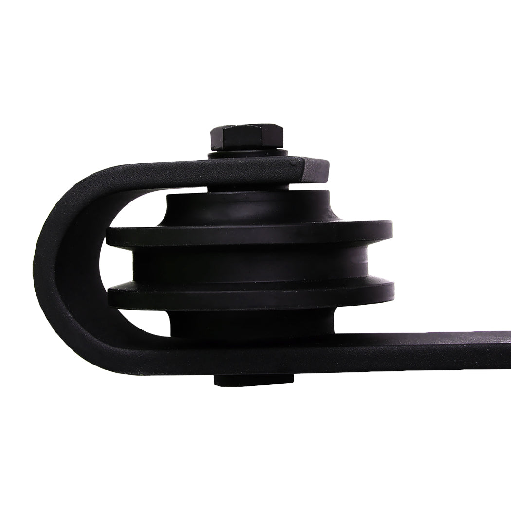 1.83M Antique Classic Style Double Sliding Barn Door Hardware Track Roller Kit Deals499