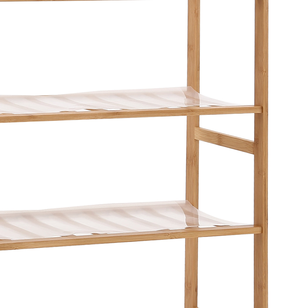 Levede Bamboo Shoe Rack Storage Wooden Organizer Shelf Stand 5 Tiers Layers 90cm Deals499