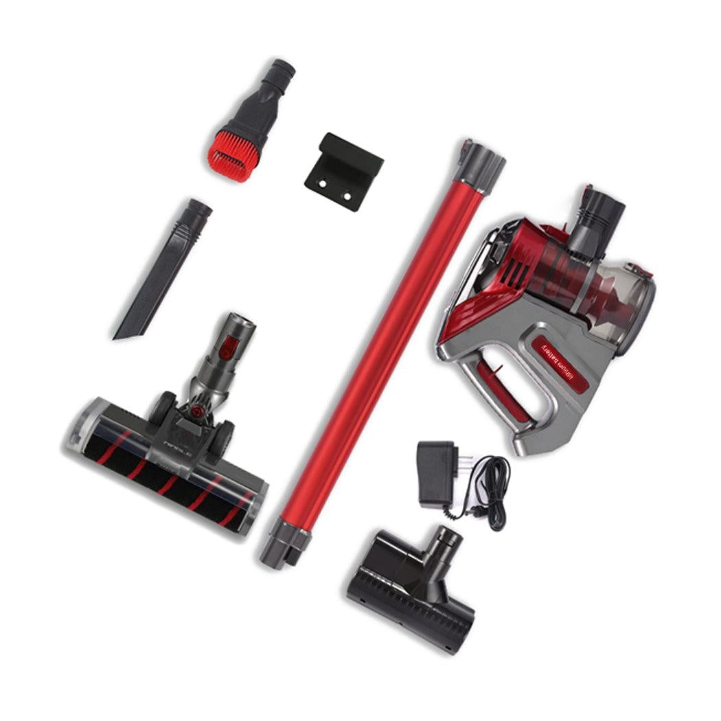 150W Handheld Vacuum Cleaner Cordless Stick Vac Bagless Rechargeable Wall Mounted Red Deals499