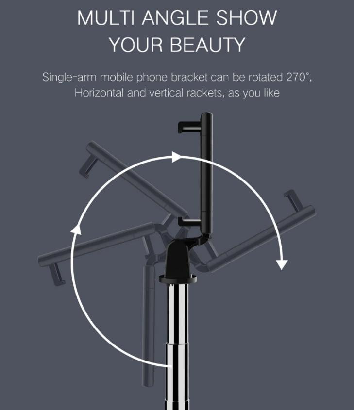 Bluetooth Selfie Stick Tripod Extendable Stick Phone Tripod With Detachable Remote Holder Deals499