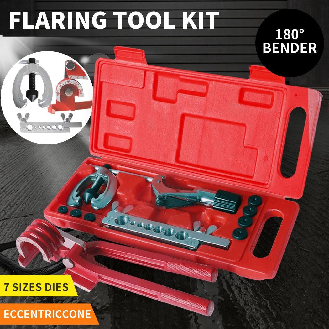 13pcs Flaring Tool Refrigeration Eccentric Cone Copper Pipe Cutter Pipe Bender Deals499