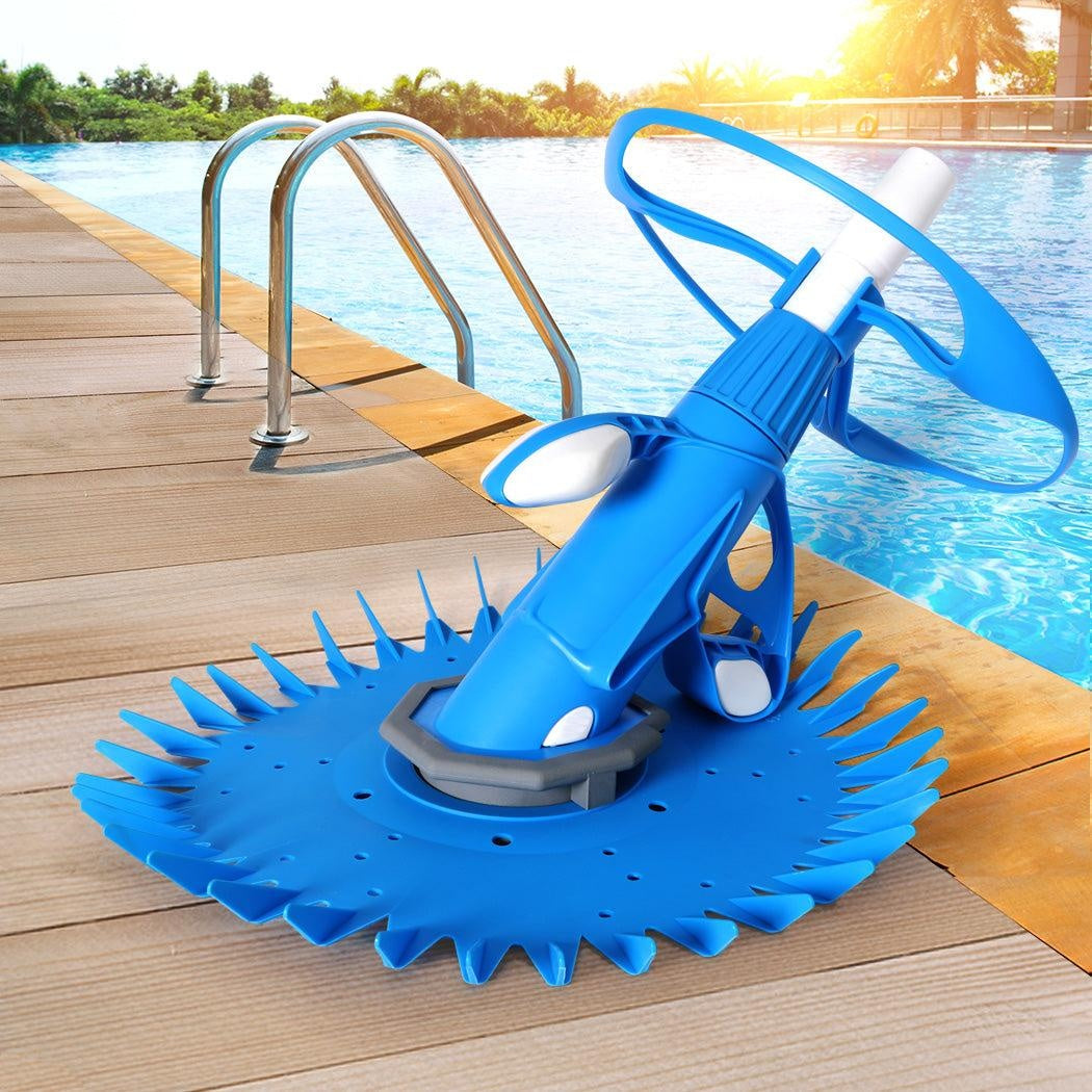 Swimming Pool Cleaner Automatic Floor Climb Wall Vacuum Hose 10M Suction Blue Deals499