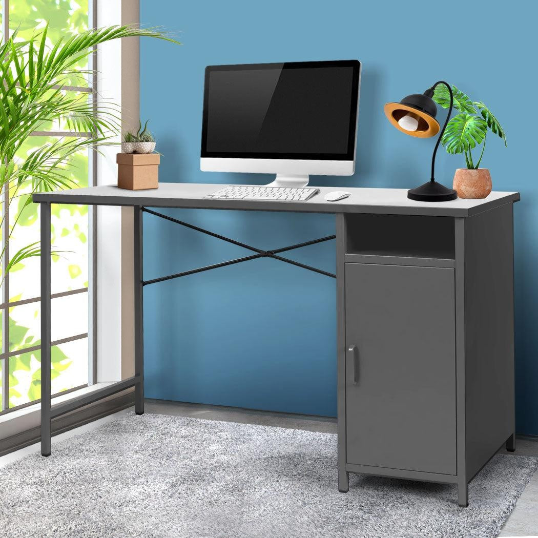 Office Computer Desks Metal Laptop Study Table Home Storage Workstation Shelf Deals499